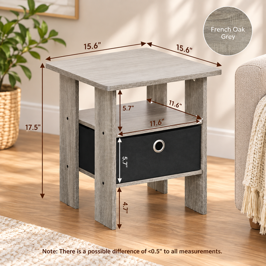 Compact End Table with Drawer