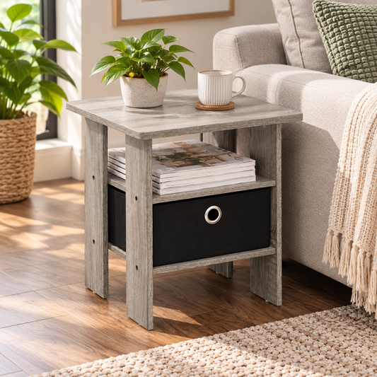 Compact End Table with Drawer