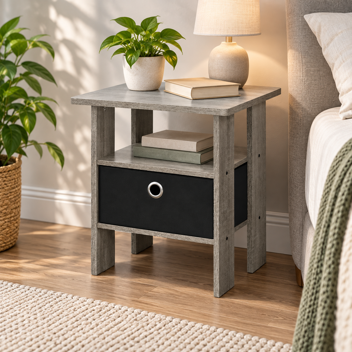 Compact End Table with Drawer
