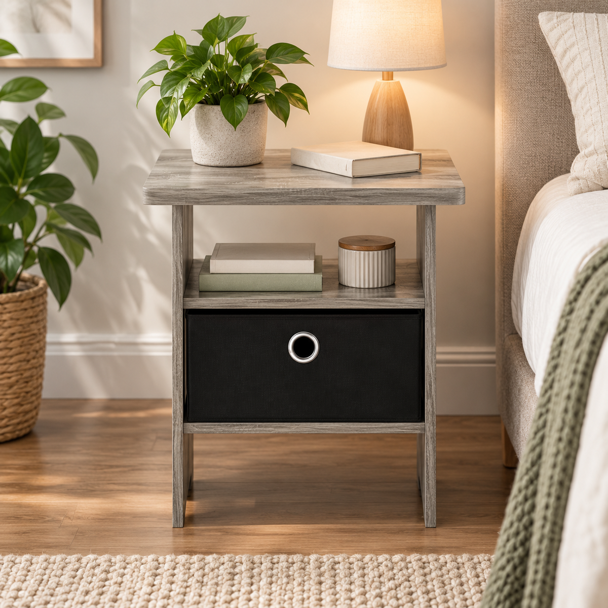 Compact End Table with Drawer