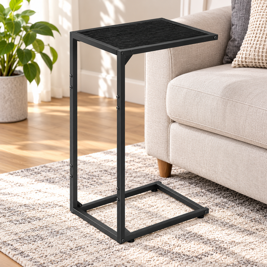 Slim C-Shaped Sofa Side Table
