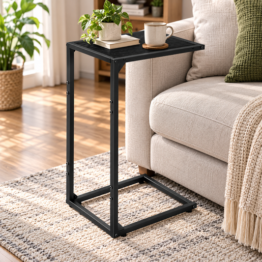 Slim C-Shaped Sofa Side Table